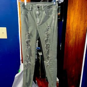 Olive Green American Eagle Jeans